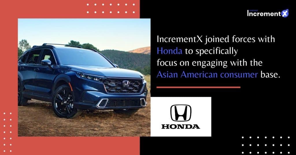IncrementX joined forces with Honda to specifically focus on engaging with the Asian American consumer base.